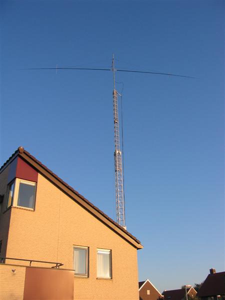 Antenna at full height in sunrise light
